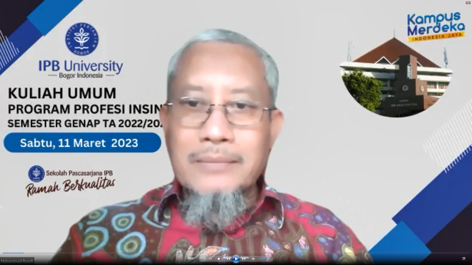 Program Profesi Insinyur IPB University Gelar Kuliah Umum Bahas Kode dan Etika Keinsinyuran