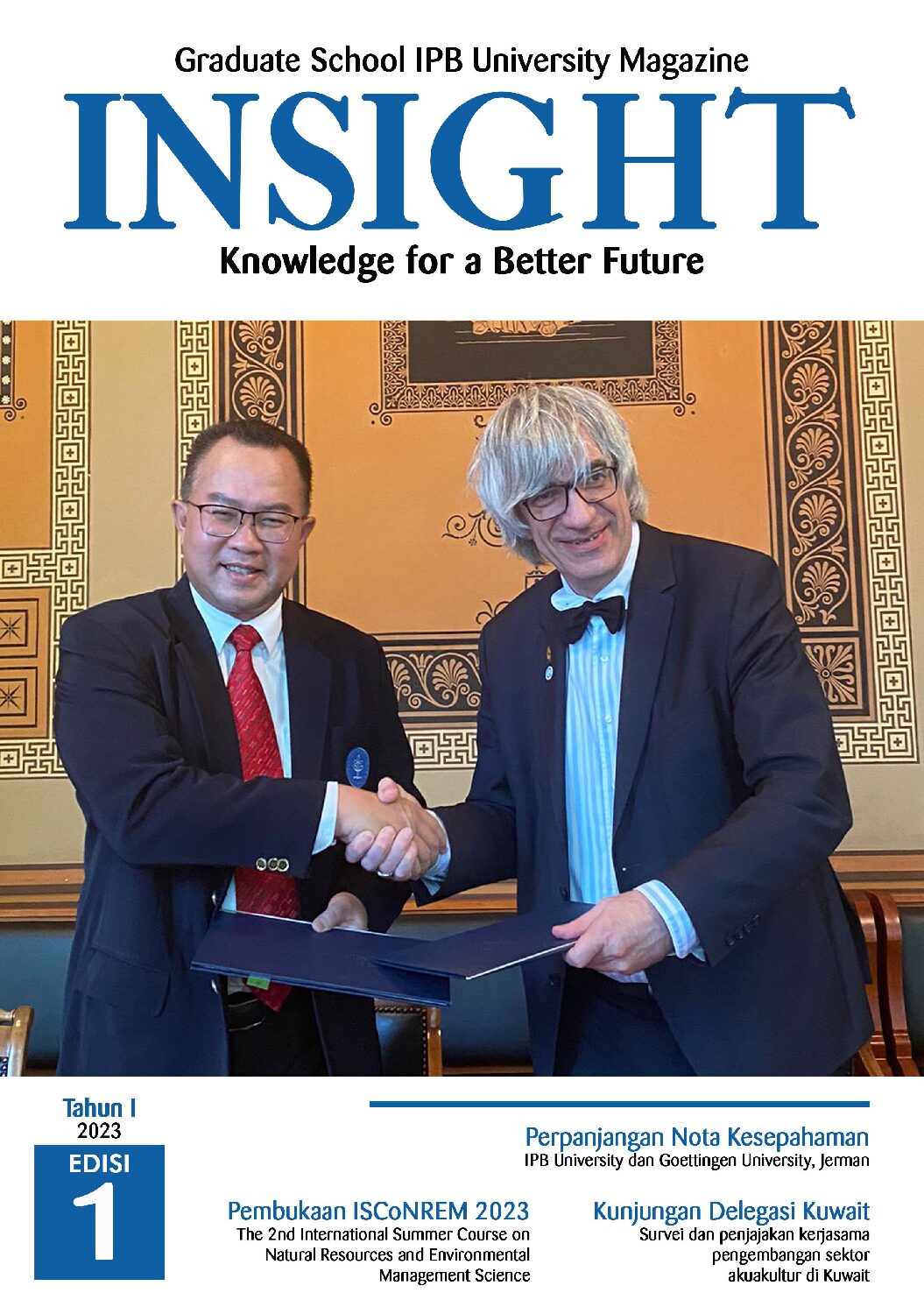 Sampul Graduate School IPB University Magazine INSIGHT Knowledge for a Better Future
